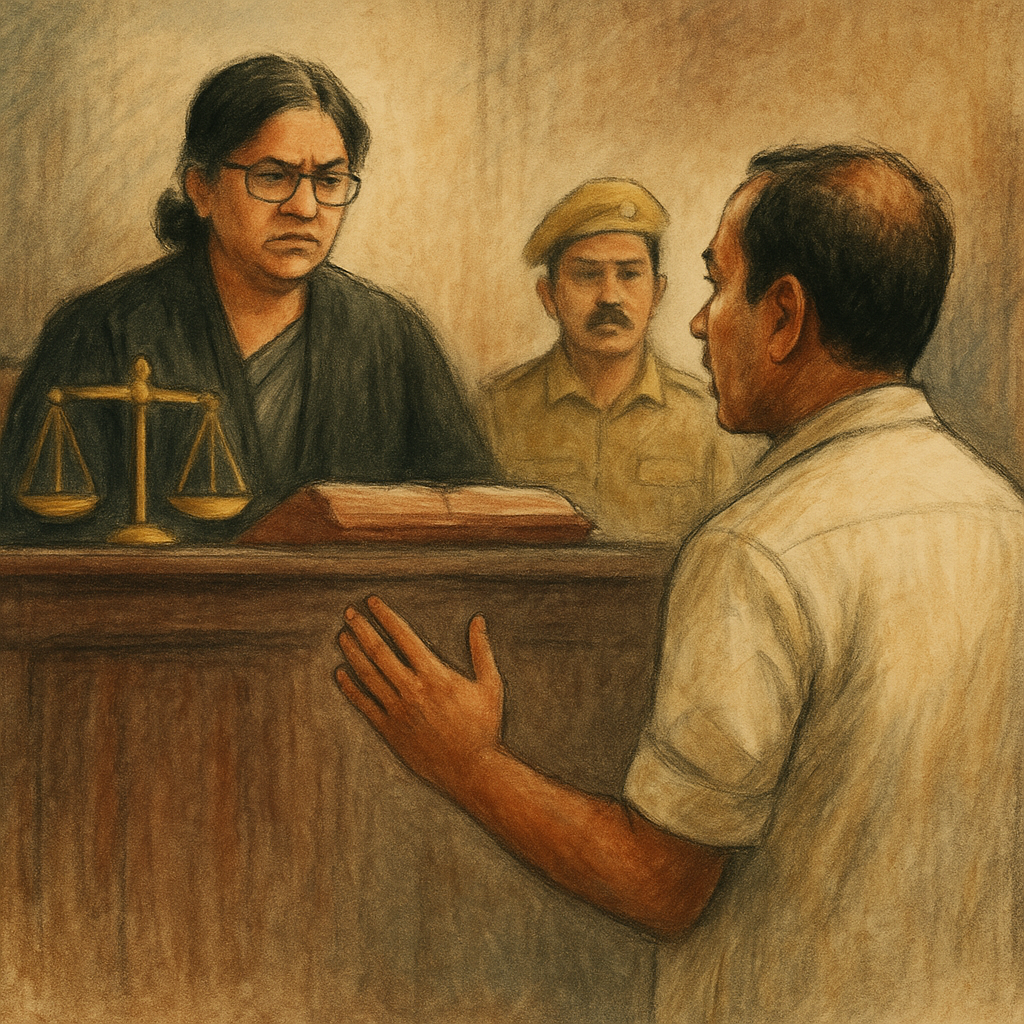 Indian courtroom scene showing a GST dispute where procedural justice was upheld by Patna High Court