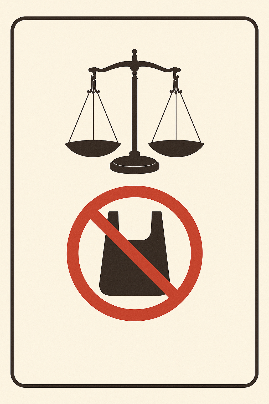 Courtroom-style Hindi graphic explaining Patna High Court judgment on Bihar’s plastic carry bag ban