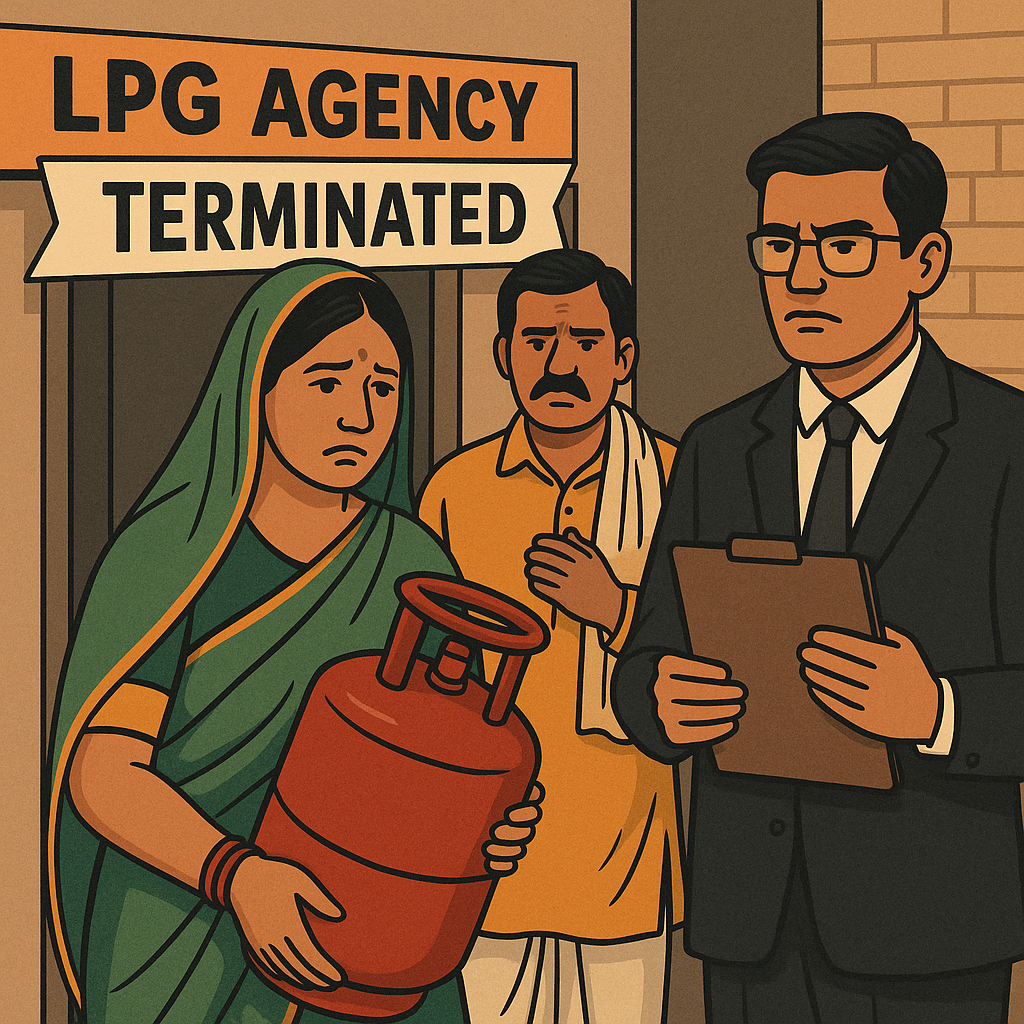 Illustration of LPG agency termination dispute under Ujjwala Yojana decided by Patna High Court