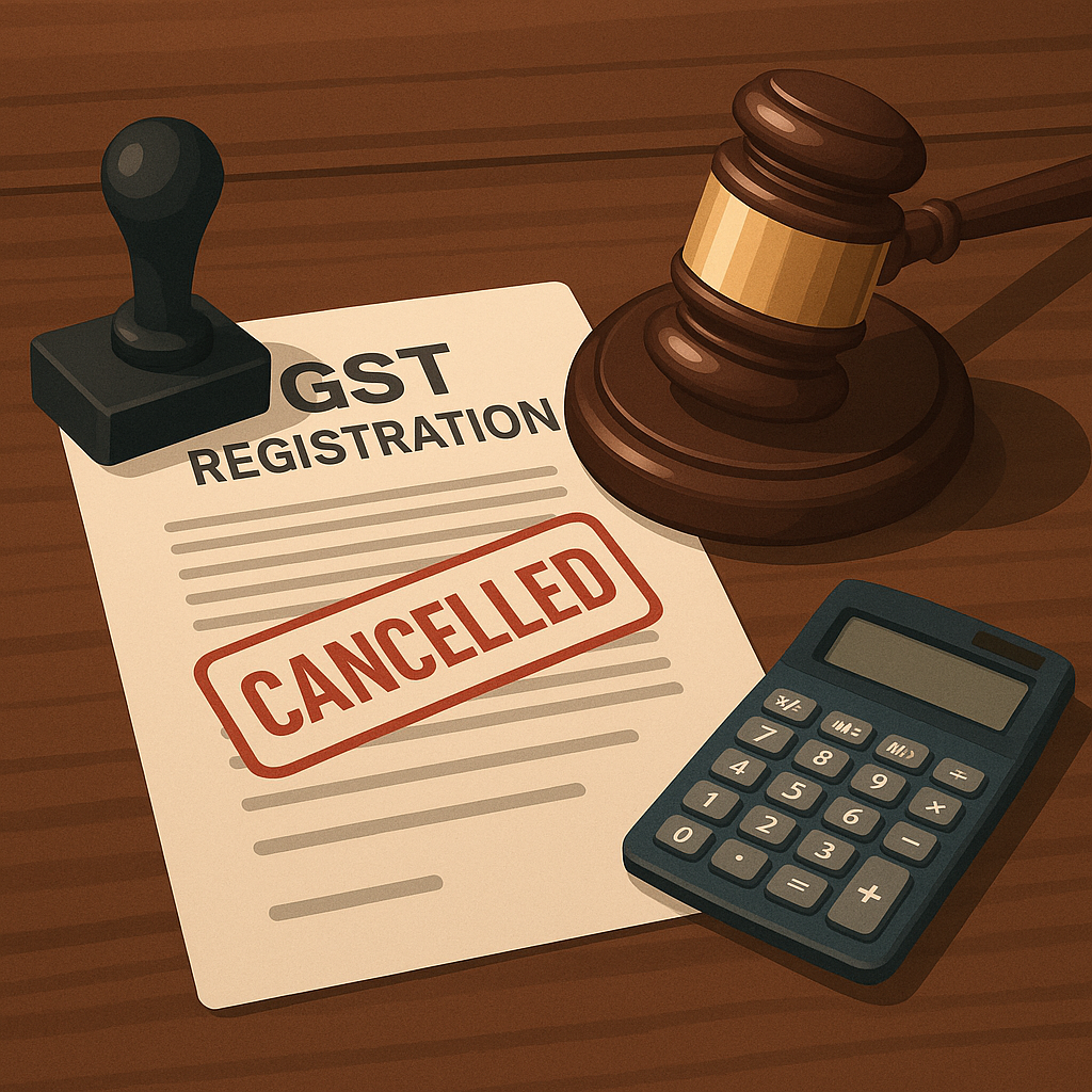 Illustration showing GST registration cancellation dispute decided by Patna High Court