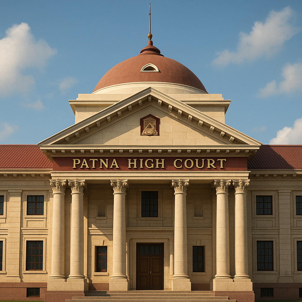 Front view of Patna High Court building symbolizing justice and acquittal in a POCSO case.