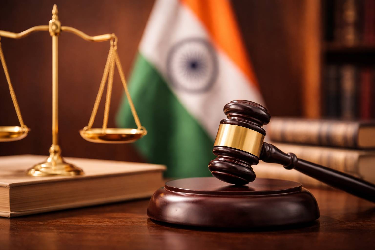 Courtroom illustration showing Patna High Court judge delivering judgment on wrongful dismissal of a Bihar agriculture officer.