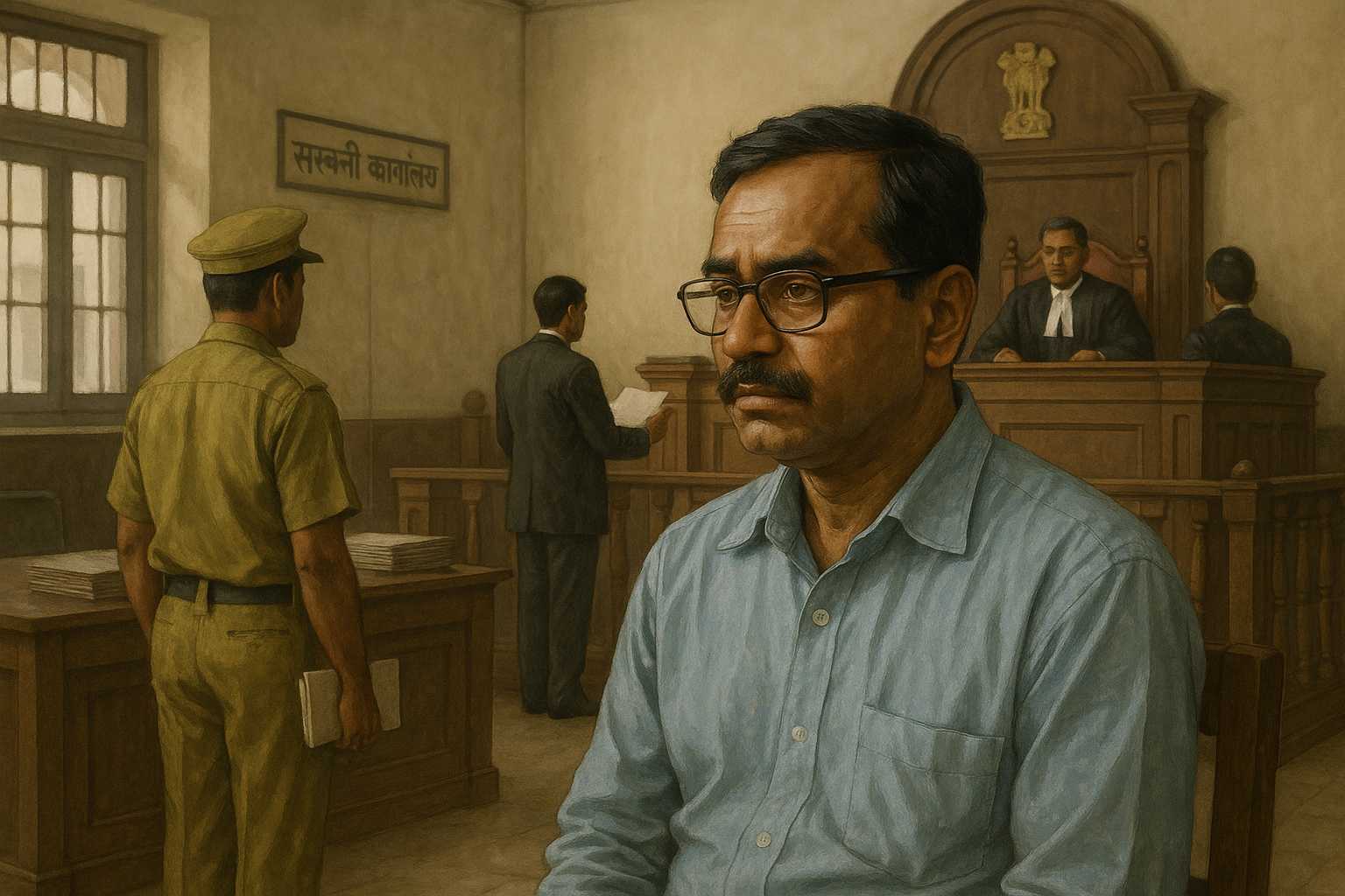 Symbolic image showing a rural Bihar investigation scene representing Patna High Court’s judgment on circumstantial evidence and acquittal.