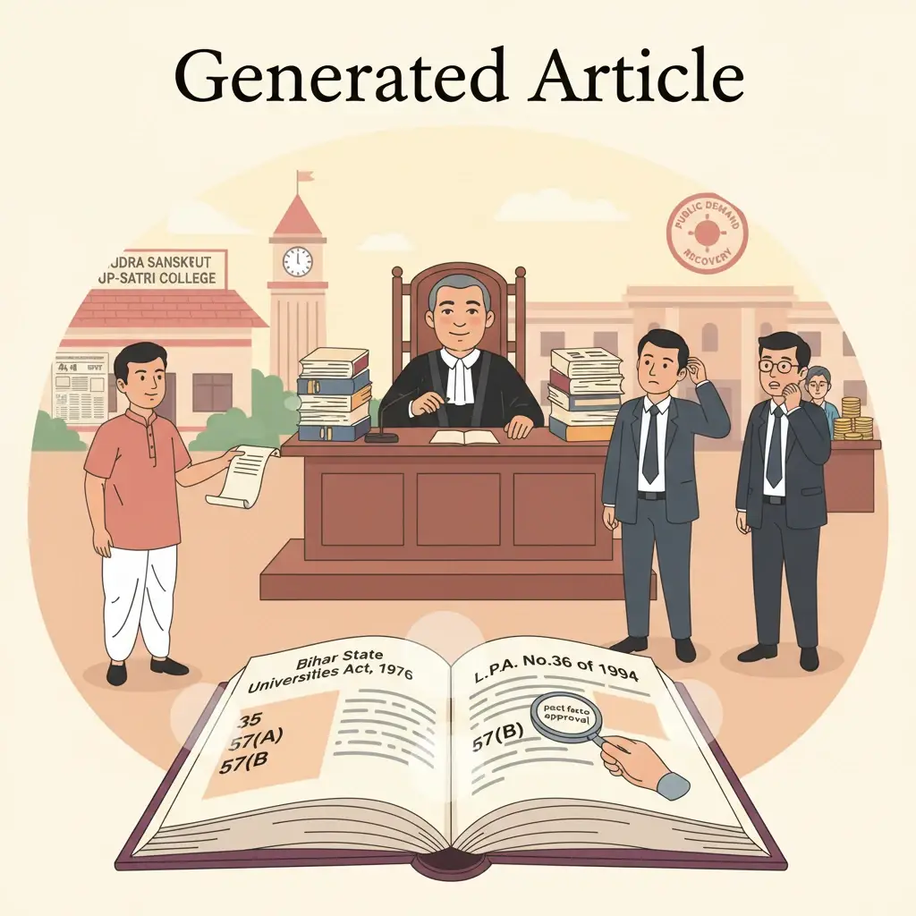 Illustration of Patna High Court examining validity of a college teacher’s appointment.