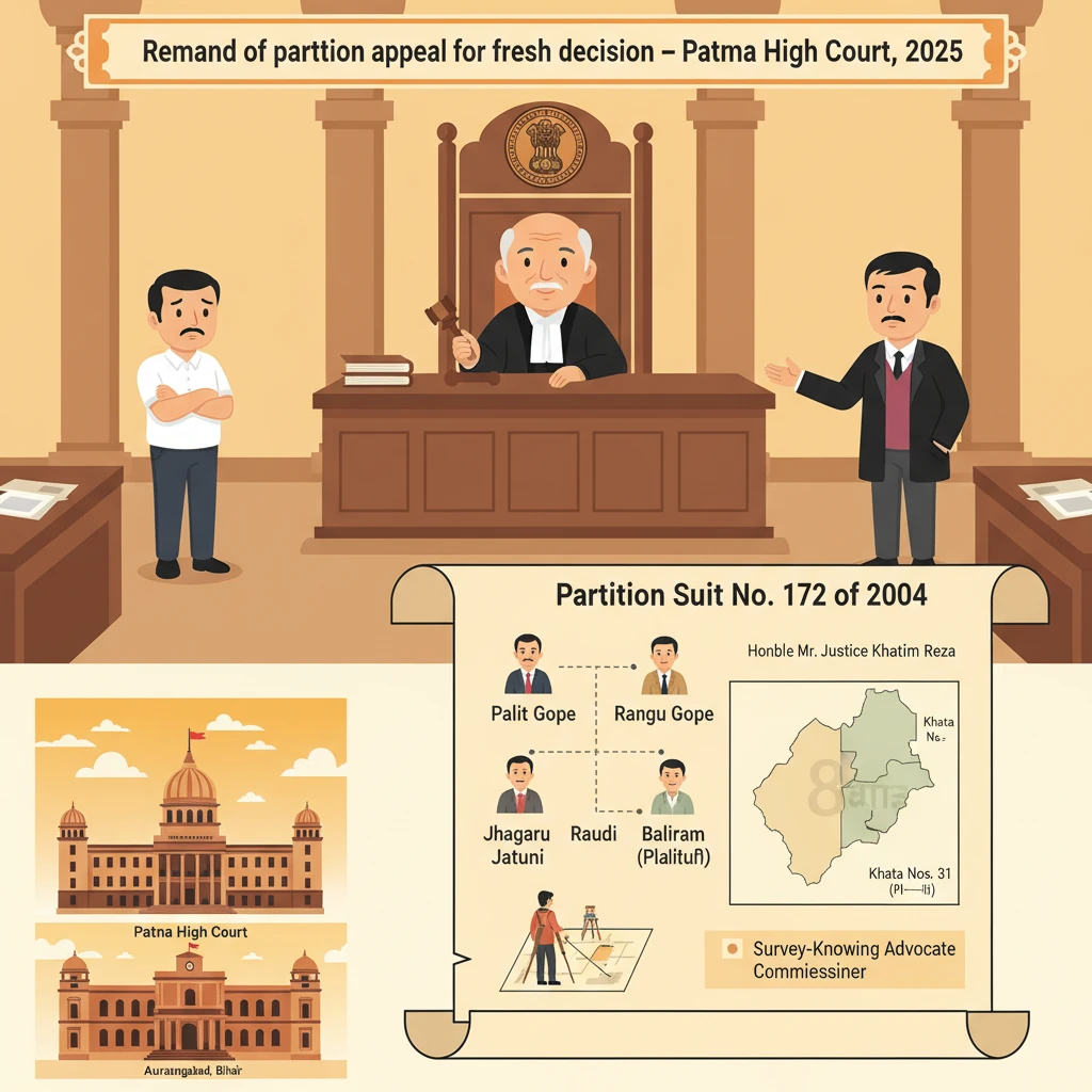 View of Patna High Court building symbolising a family land partition dispute.