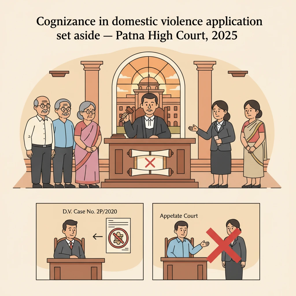 A courtroom illustration showing a Magistrate handling a domestic violence application.