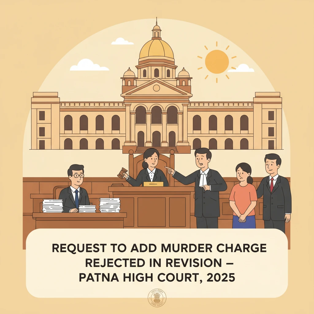 Courtroom illustration showing a judge reviewing a request to add a murder charge during trial.