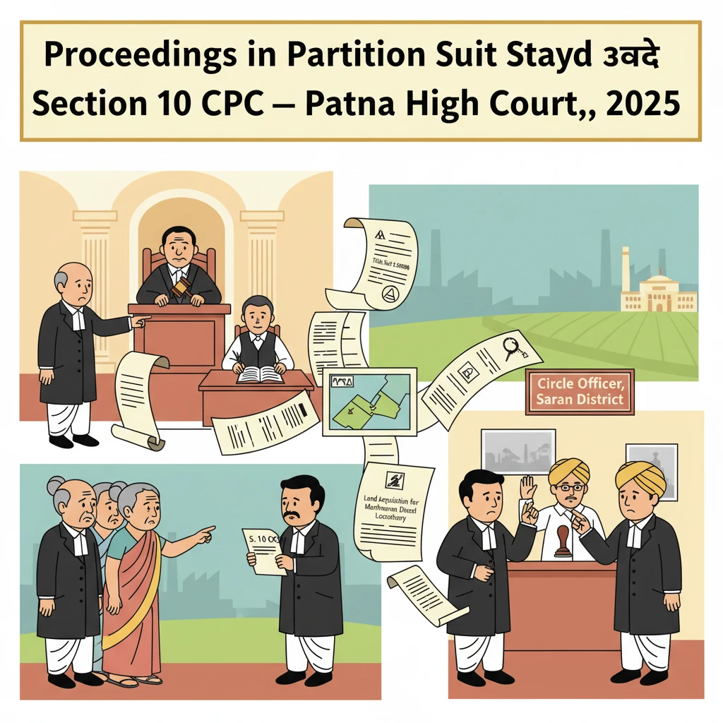 Illustration of Patna High Court examining overlapping civil land disputes.