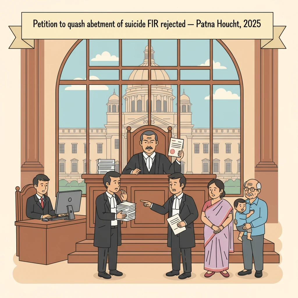 Illustration of Patna High Court building in a criminal abetment of suicide case.