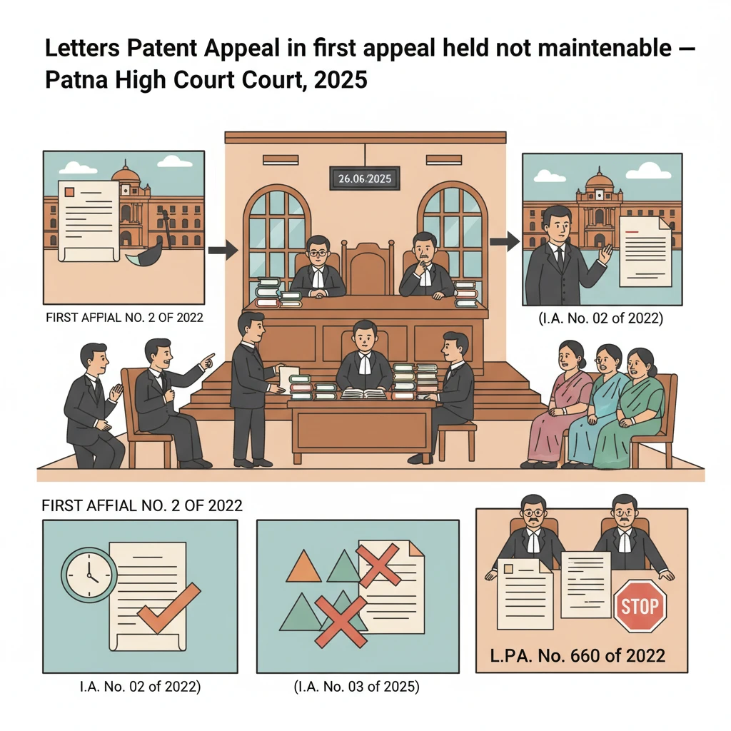 Inside view of Patna High Court where maintainability of a Letters Patent Appeal was decided.