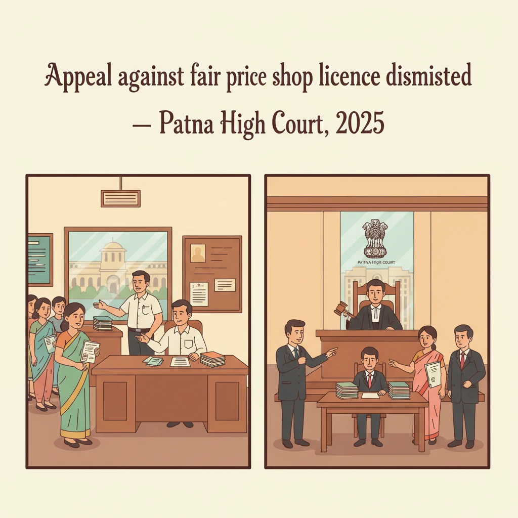 A view of judges hearing a case on a PDS fair price shop licence at the Patna High Court.