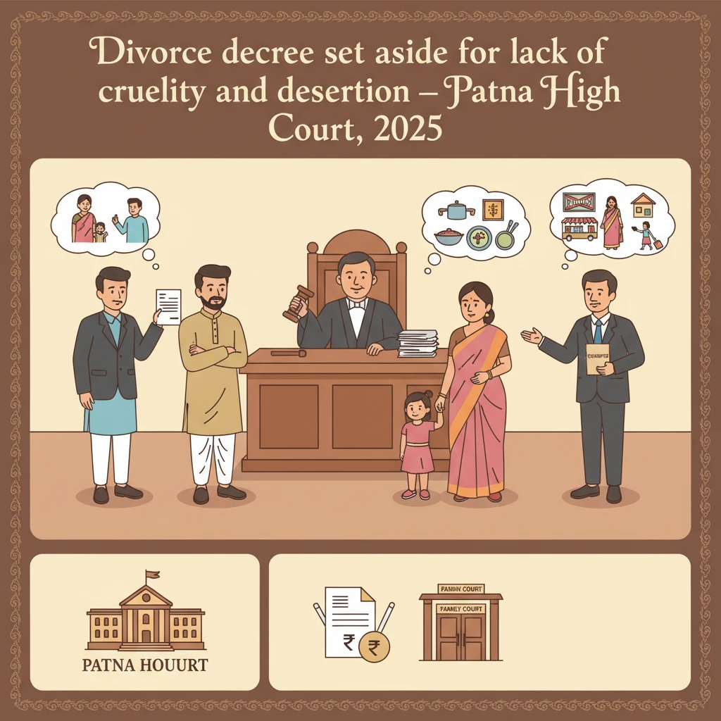 Illustration of Patna High Court building symbolising a matrimonial appeal decision.