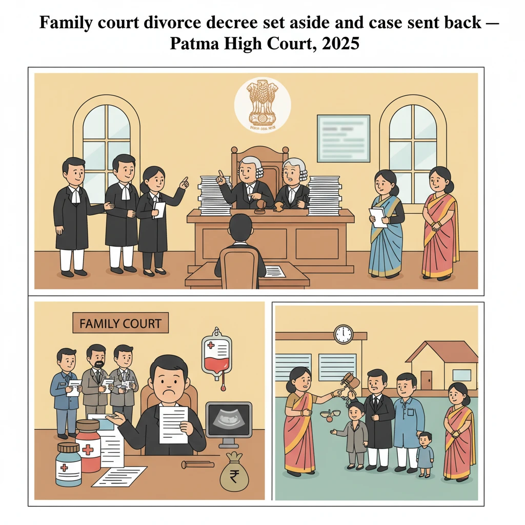 Inside view of a courtroom representing a Patna High Court matrimonial appeal