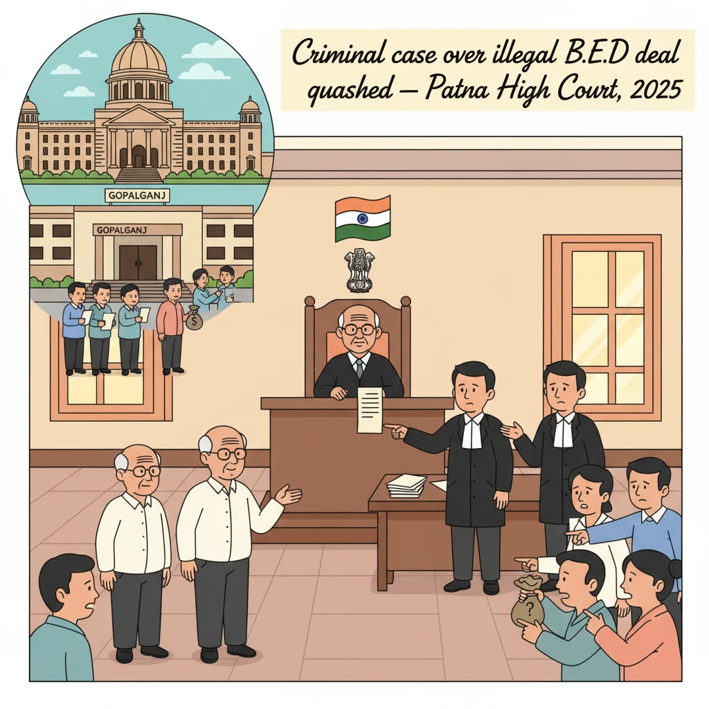 Inside view of Patna High Court during hearing on quashing a cheating case over an unlawful B.Ed certificate deal