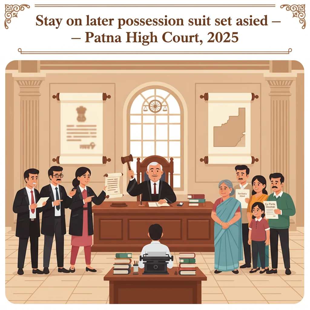 Illustration of Patna High Court adjudicating a land possession and mortgage dispute