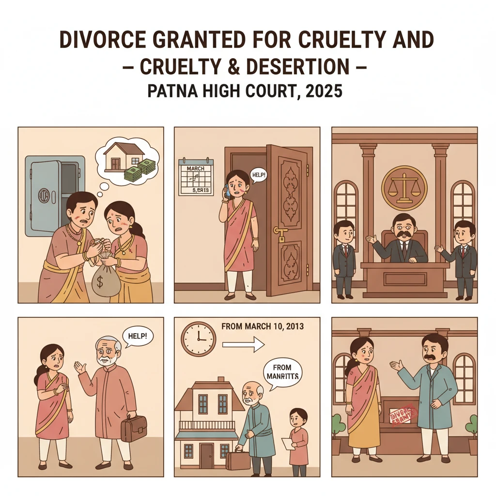 Illustration of a Patna High Court divorce case involving cruelty and desertion.