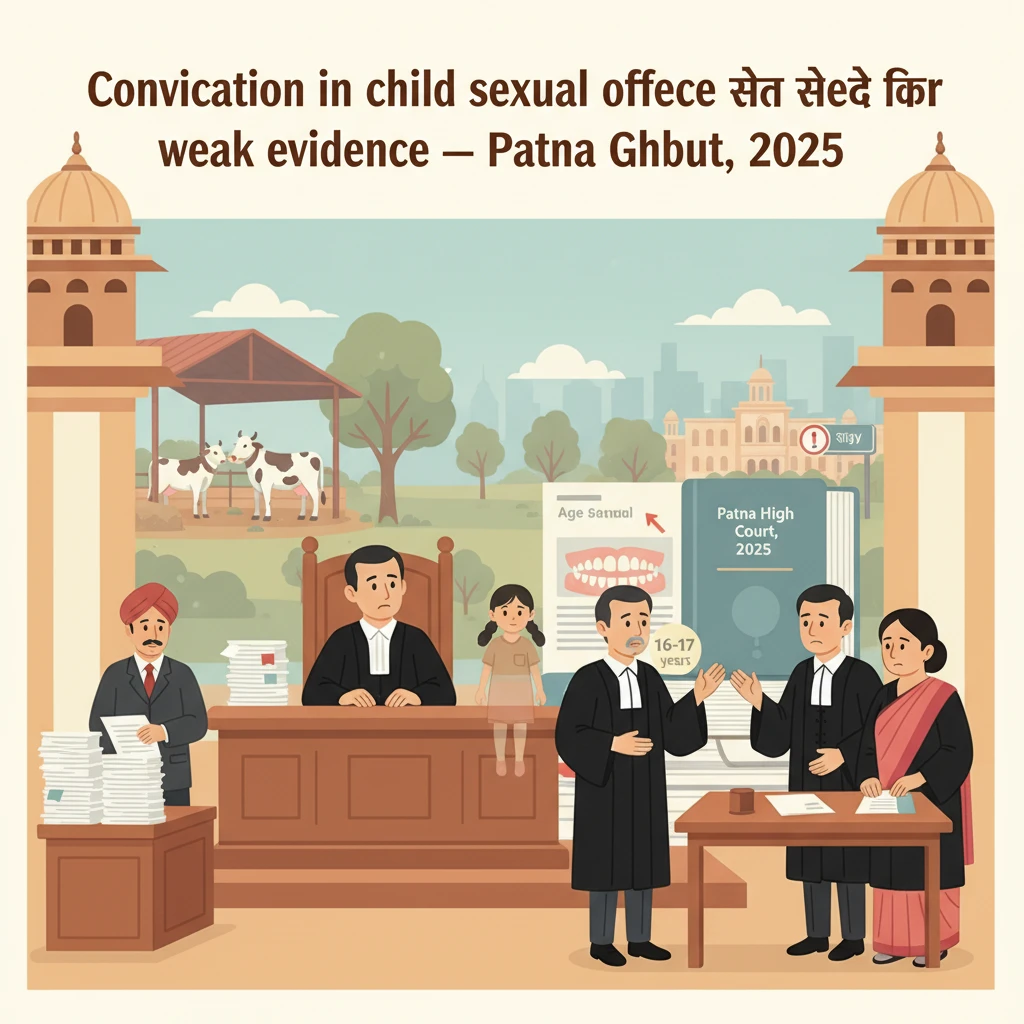 Illustration of Patna High Court reviewing a POCSO conviction from Aurangabad.