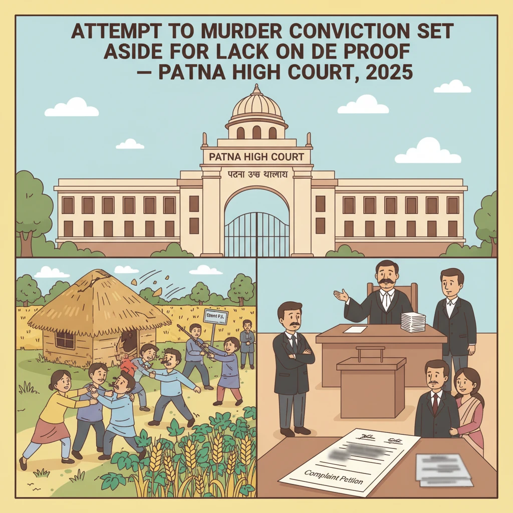 Patna High Court courtroom illustration in a criminal appeal under Section 307 IPC.
