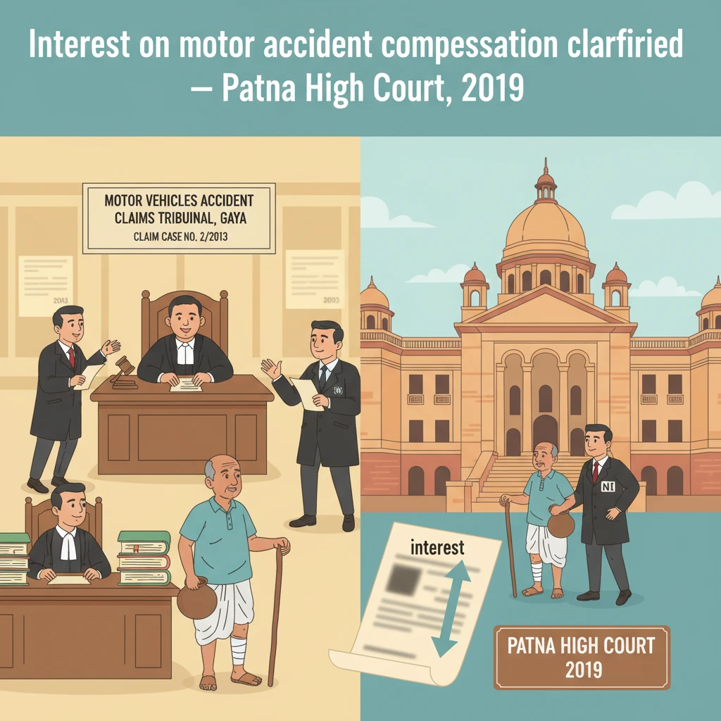 Inside view of a courtroom symbolising a Patna High Court motor accident compensation case.