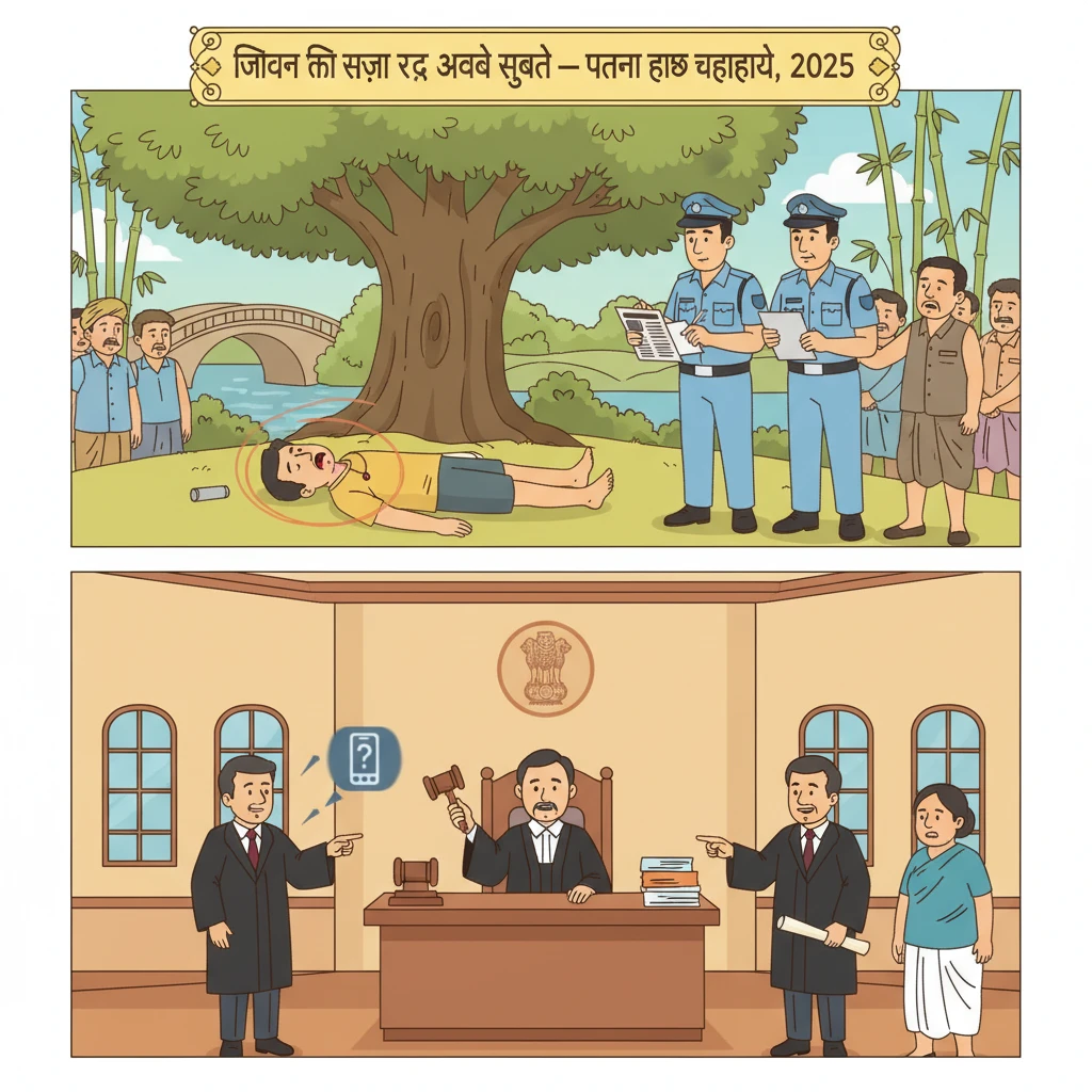 Illustration of Patna High Court examining criminal appeal on wrongful murder conviction.