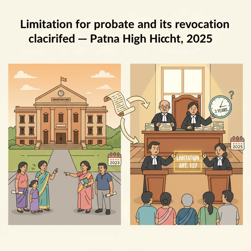 Interior view of Patna High Court building symbolising probate limitation ruling