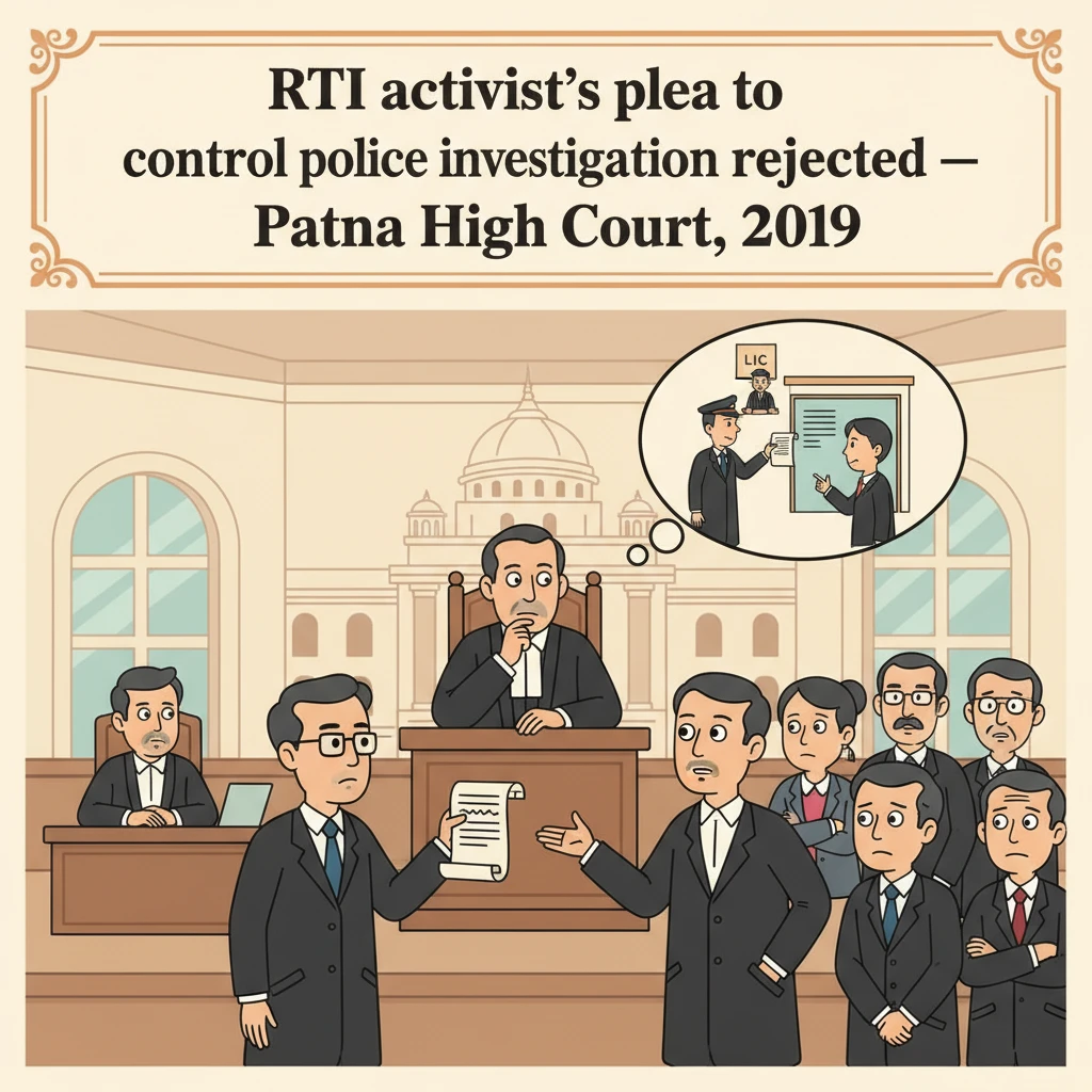 Illustration of Patna High Court examining a citizen’s attempt to control a police investigation.