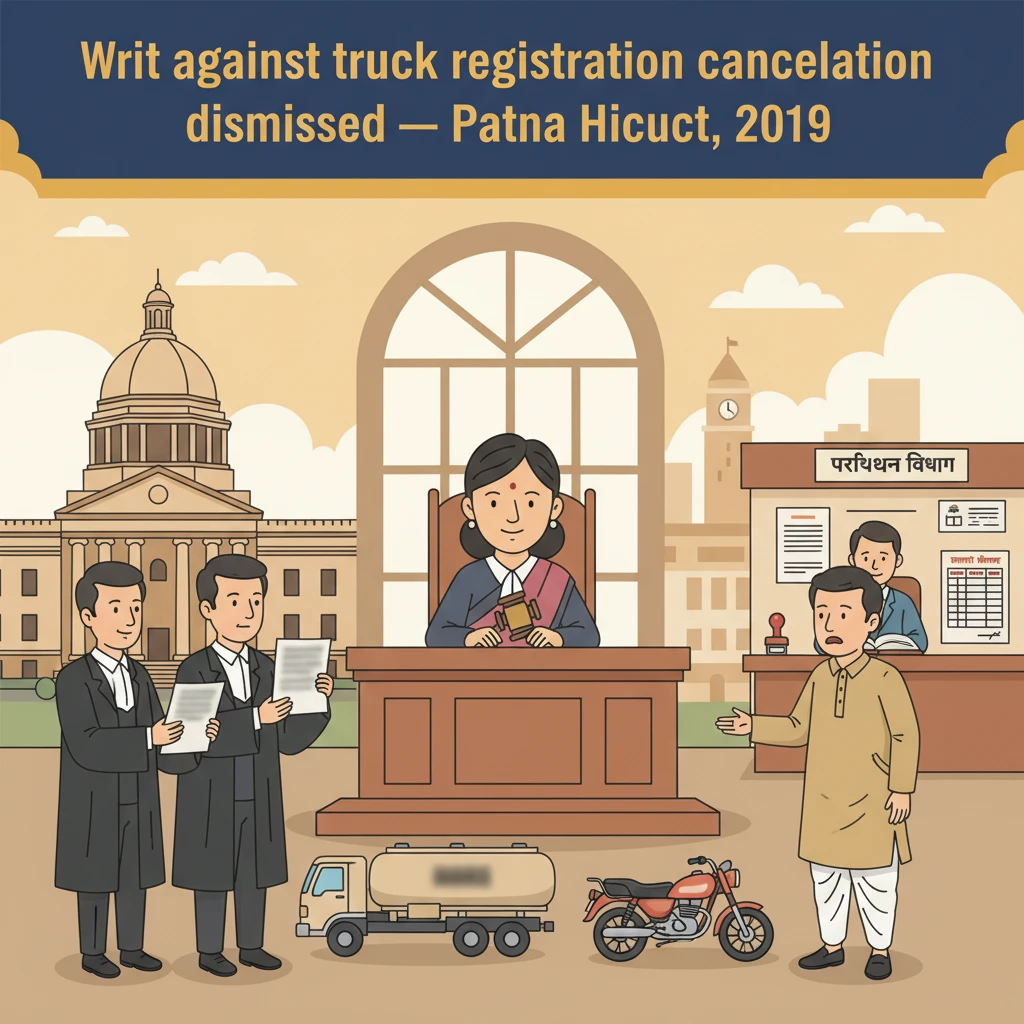 Exterior view of a court building symbolising a Patna High Court vehicle registration case