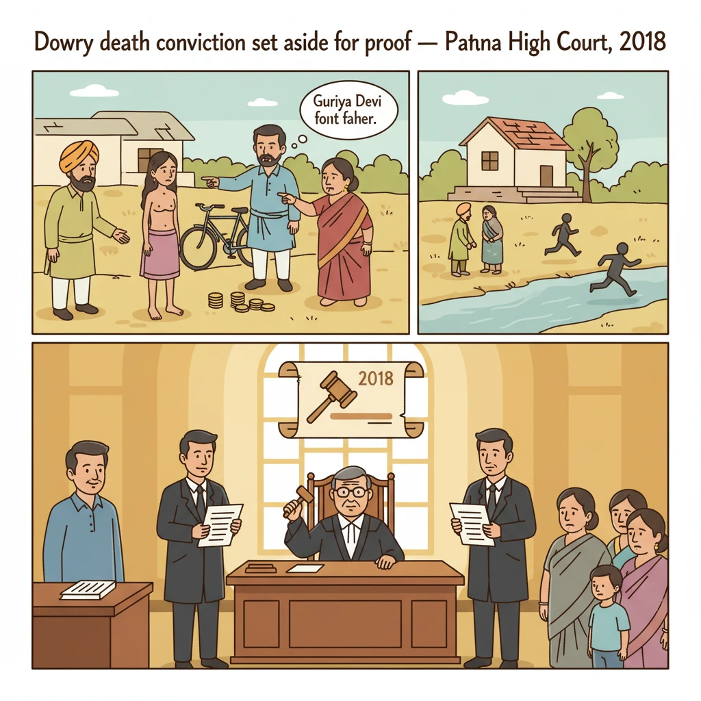 Illustration of Patna High Court reviewing a dowry death conviction.