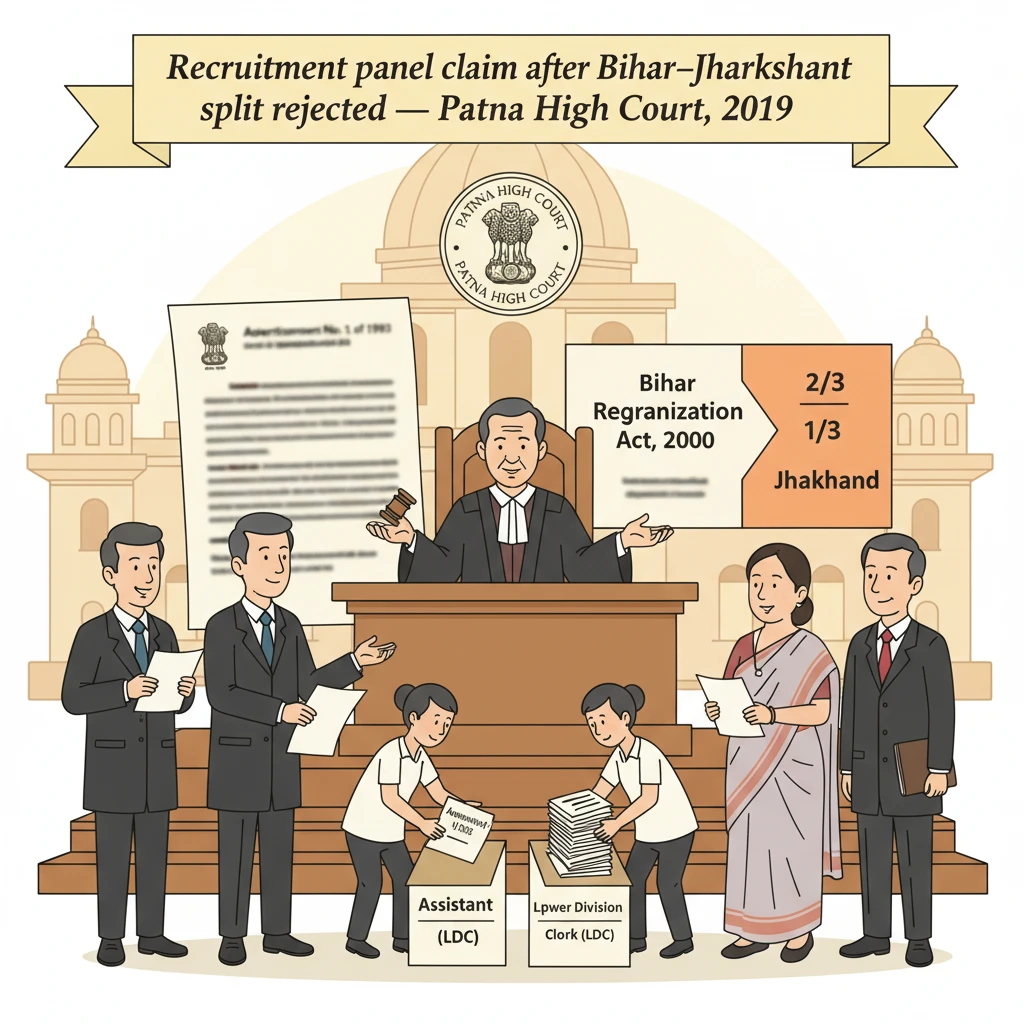 Inside view of Patna High Court during hearing on old assistant recruitment dispute.