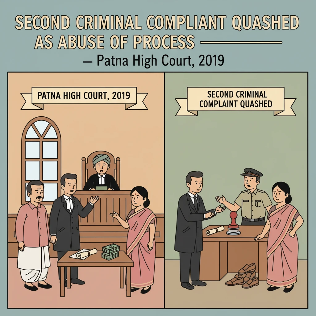 Illustration of Patna High Court examining a criminal complaint arising from a tenancy dispute.
