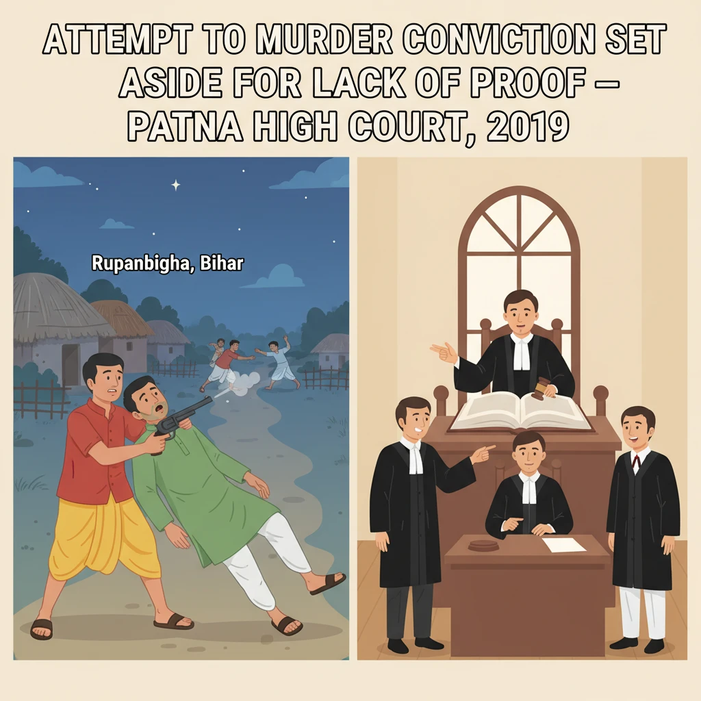 Illustration of the Patna High Court building in a serious criminal appeal setting.