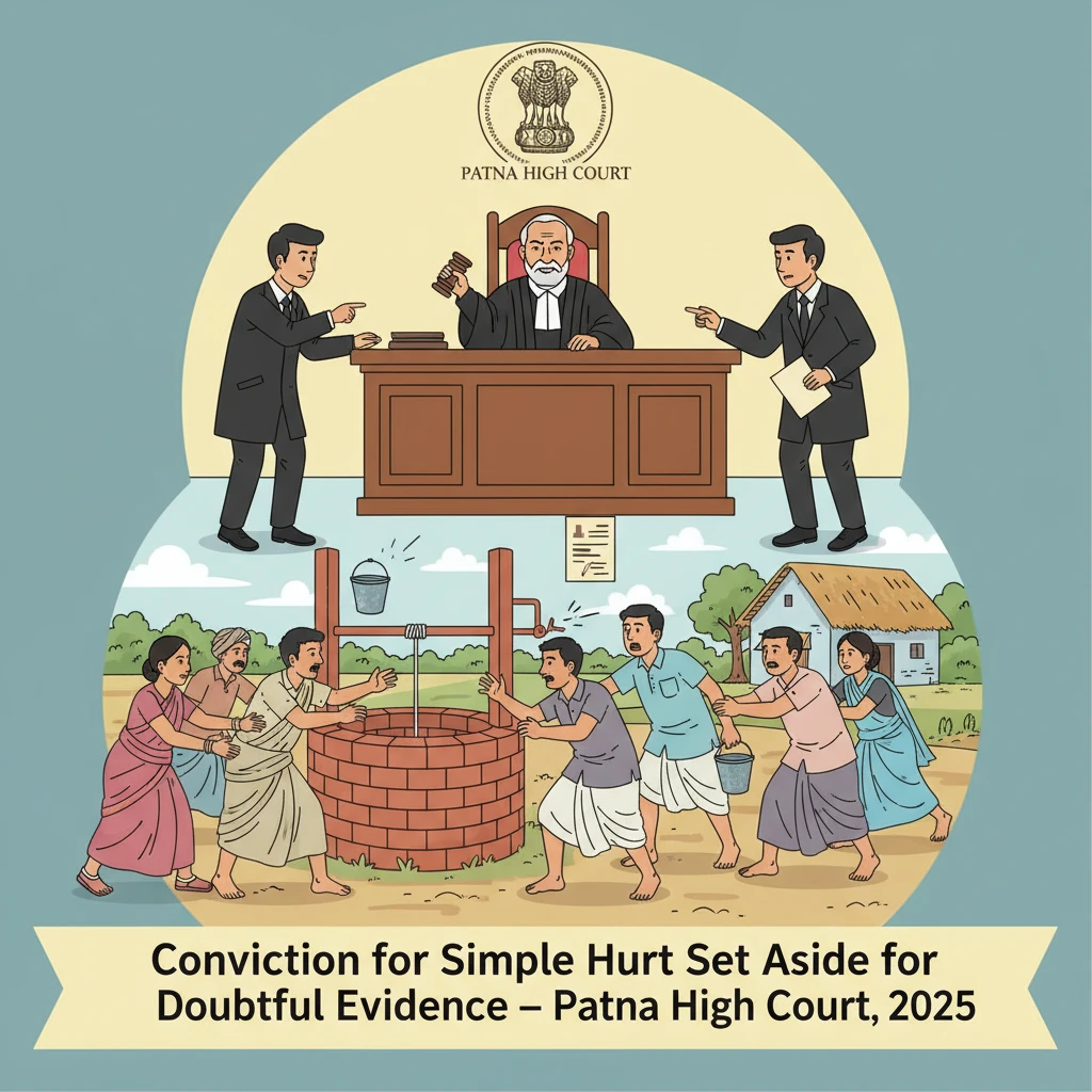 Exterior or courtroom scene of the Patna High Court relating to a criminal appeal decision