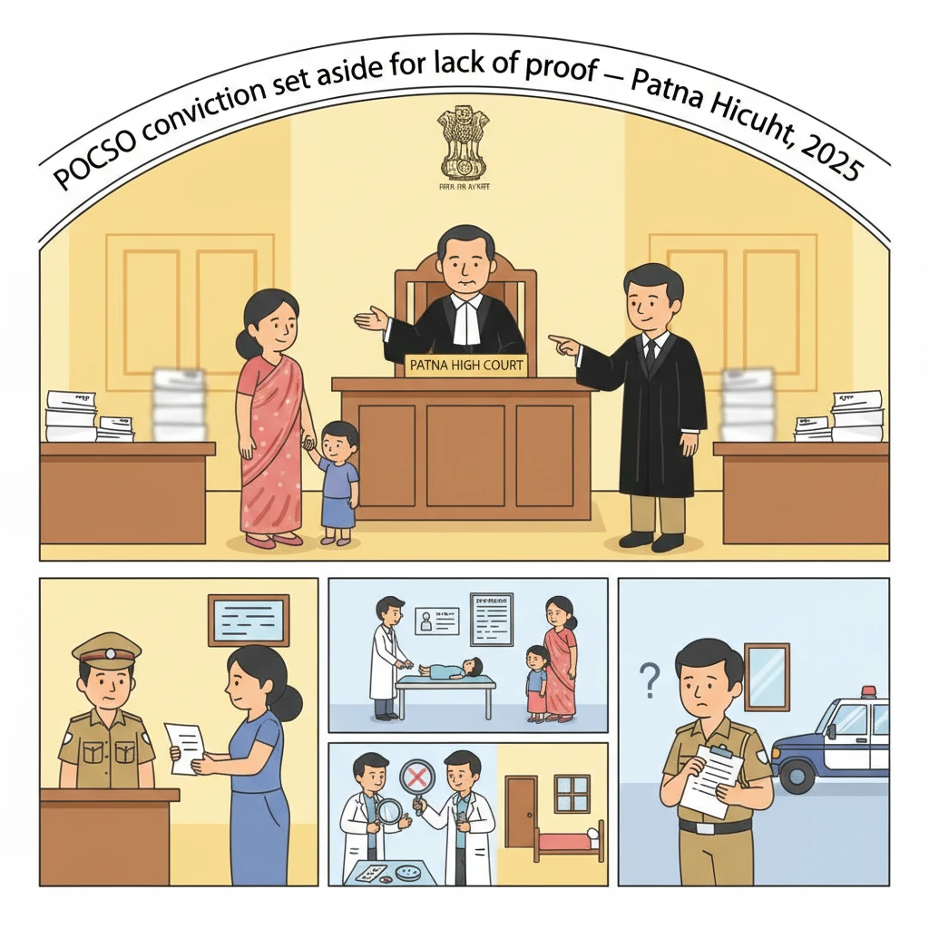 Illustration of Patna High Court reviewing a POCSO conviction on appeal