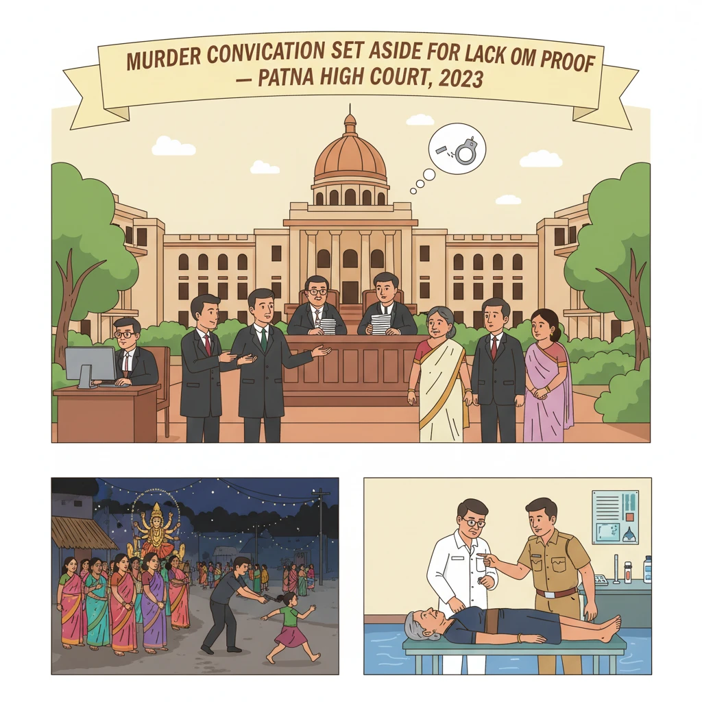 Patna High Court judges hearing a criminal appeal on kidnapping and murder evidence