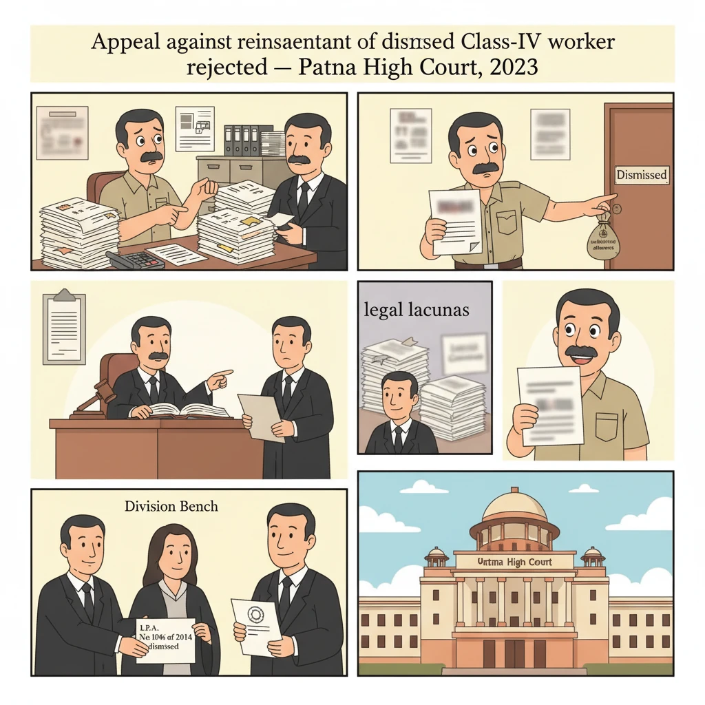 Illustration of Patna High Court reviewing a disciplinary dismissal of a low-ranked employee.