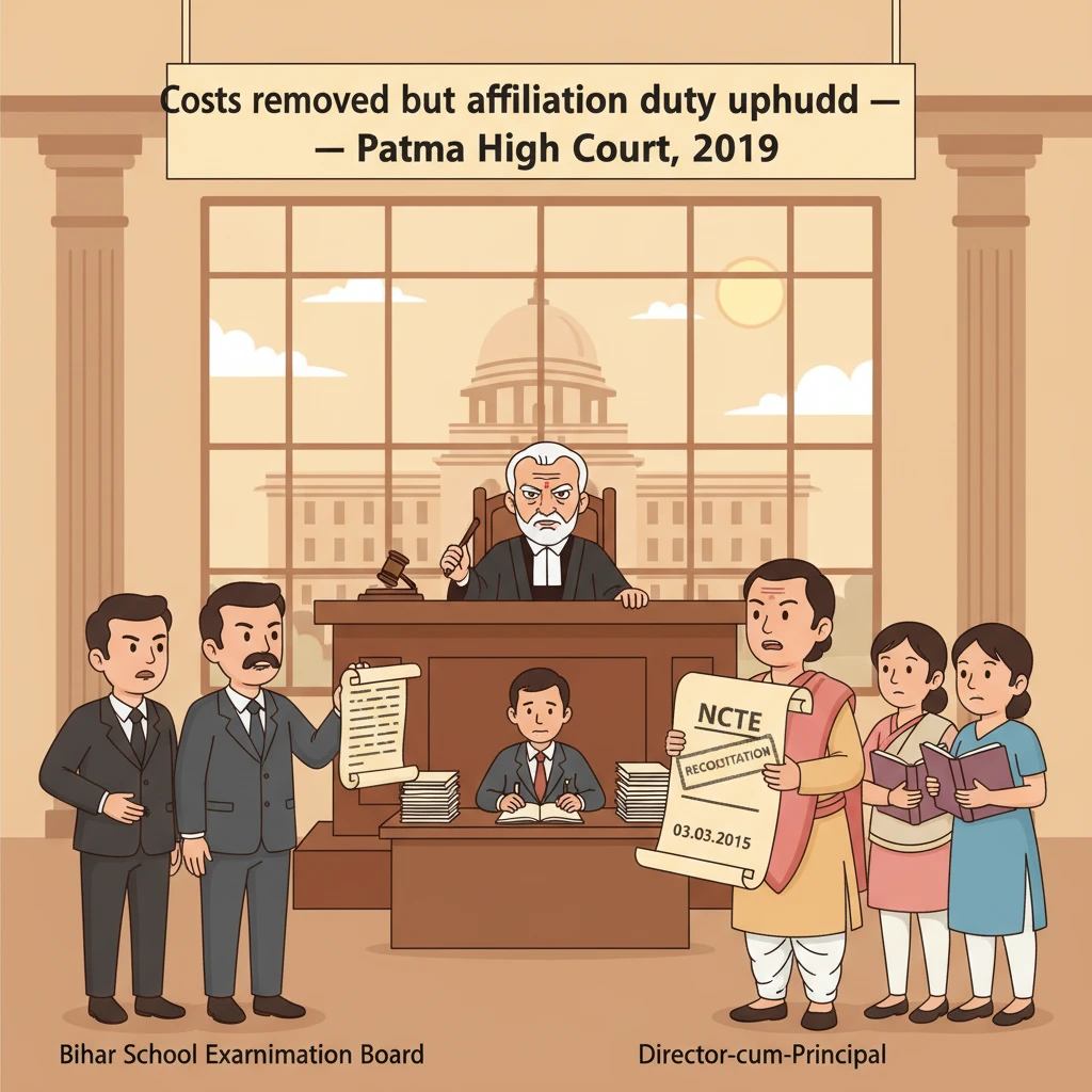 Patna High Court judges hearing a case on affiliation of a teacher training college.