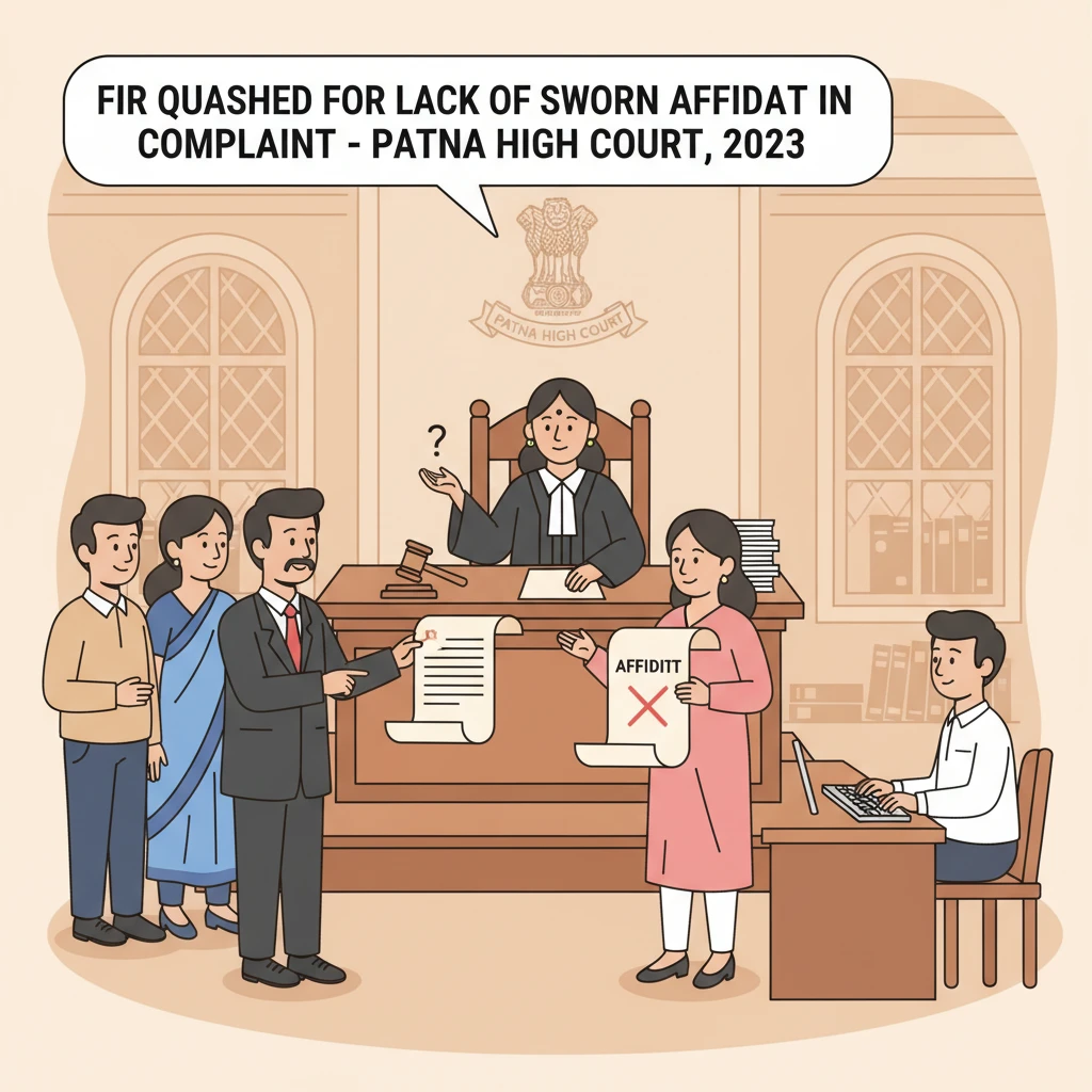 Illustration of Patna High Court reviewing a criminal complaint and quashing an FIR.