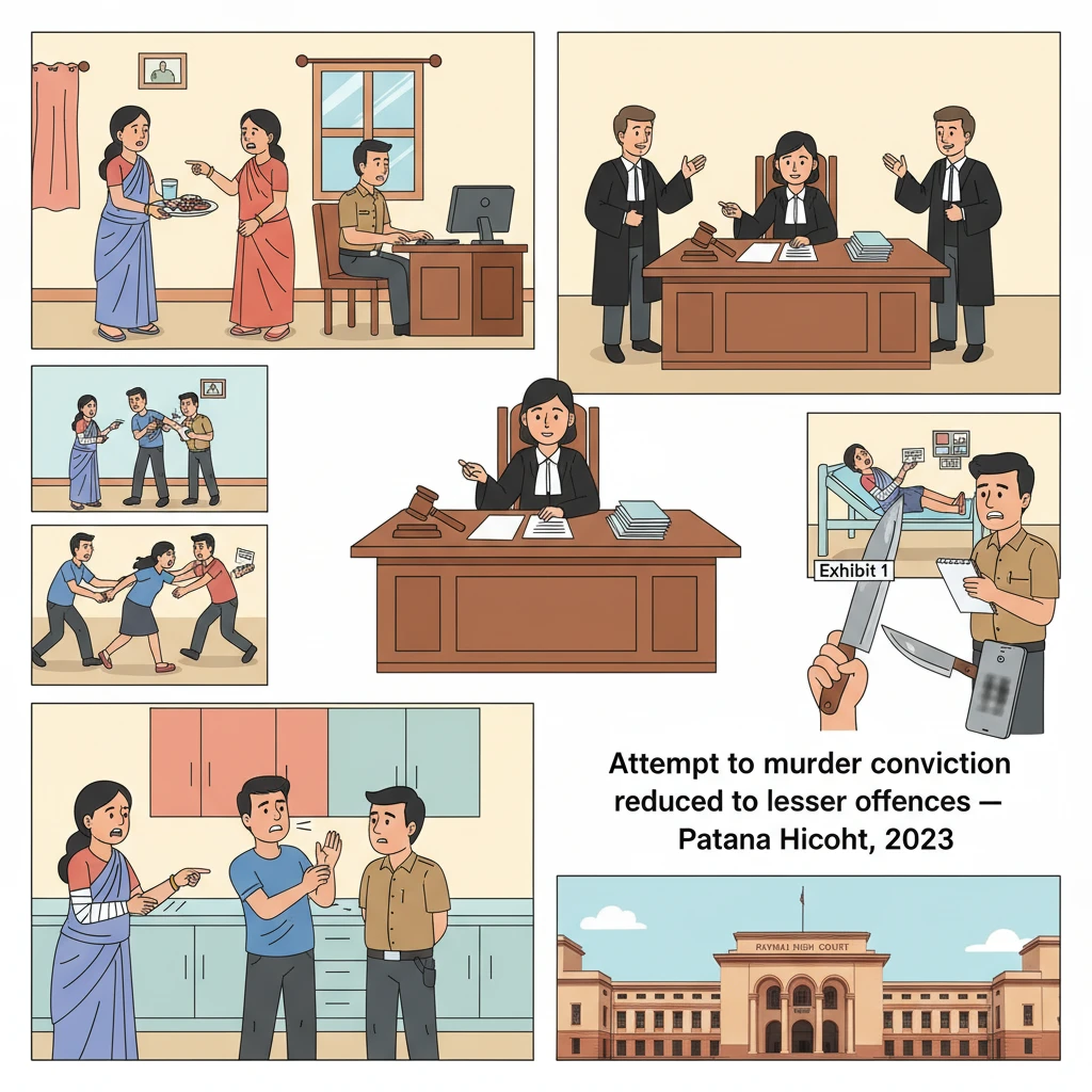 Illustration of Patna High Court hearing a criminal appeal on serious assault charges.