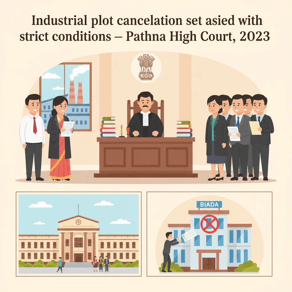 Patna High Court building illustrating a case on BIADA industrial plot cancellation.