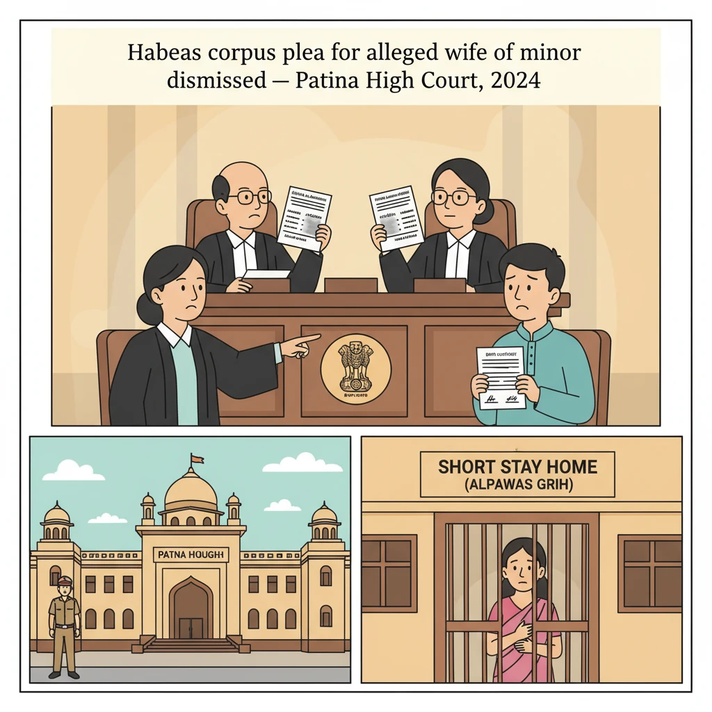 Inside view of Patna High Court during hearing on custody of a minor girl.