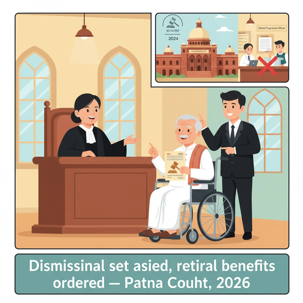 Patna High Court building symbolising a judgment on dismissal and pension rights.
