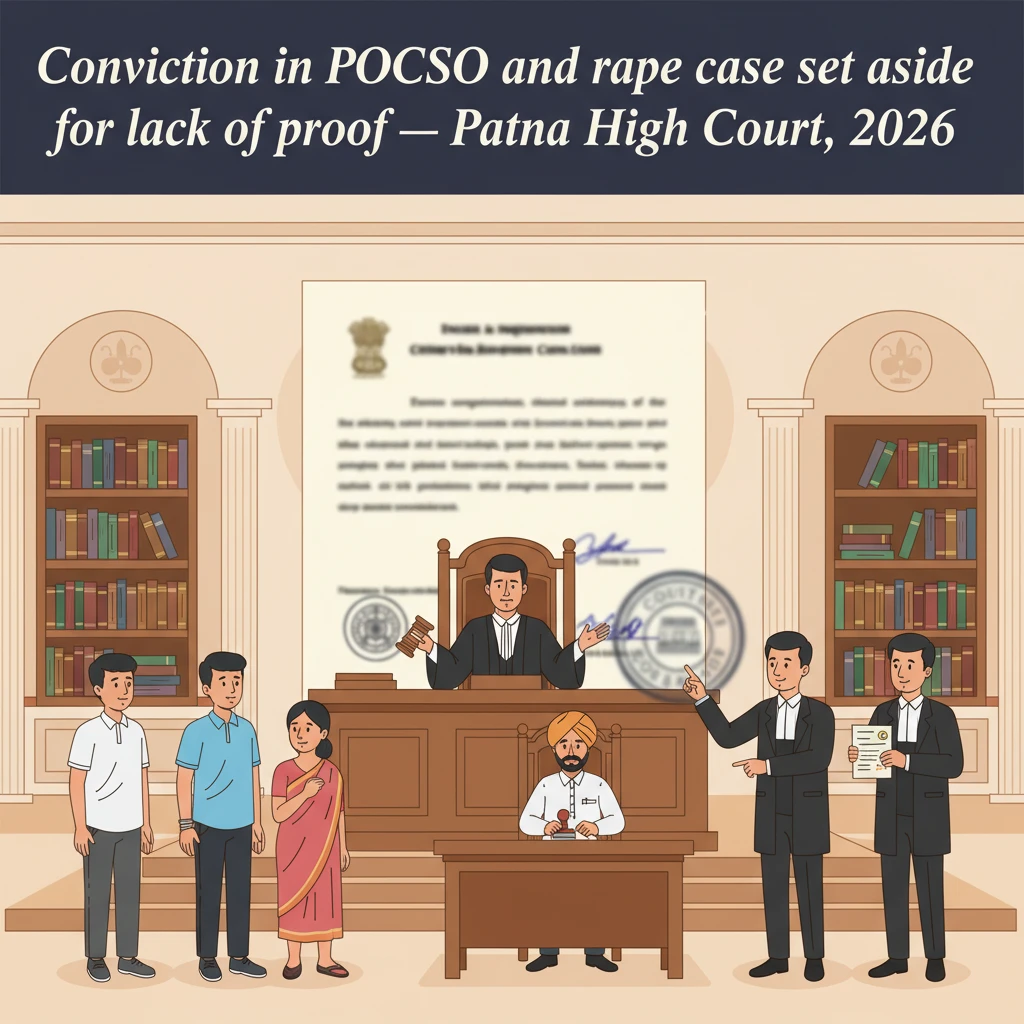 Patna High Court judges hearing a criminal appeal against POCSO conviction.