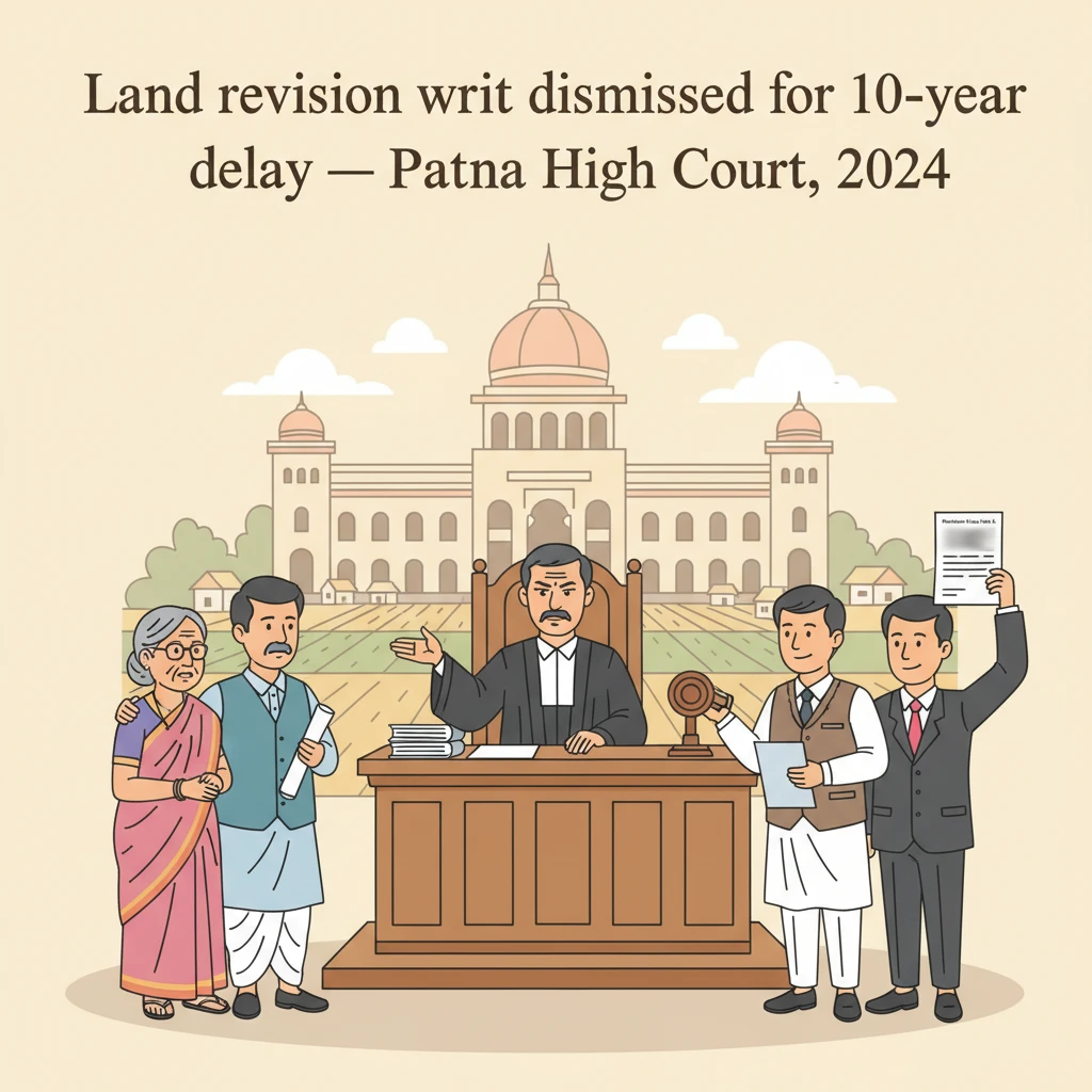 Inside view of Patna High Court where a land consolidation writ was dismissed for delay.