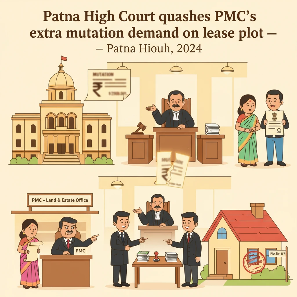 Exterior view of Patna High Court building symbolising judgment on PMC mutation fee.