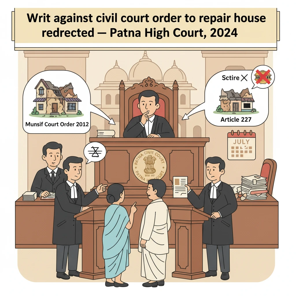 Inside view of the Patna High Court building symbolising review of civil court orders.