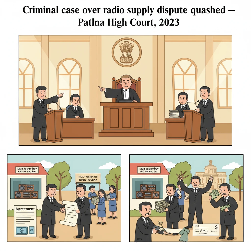 Inside view of Patna High Court during hearing on a criminal case from a government radio scheme.
