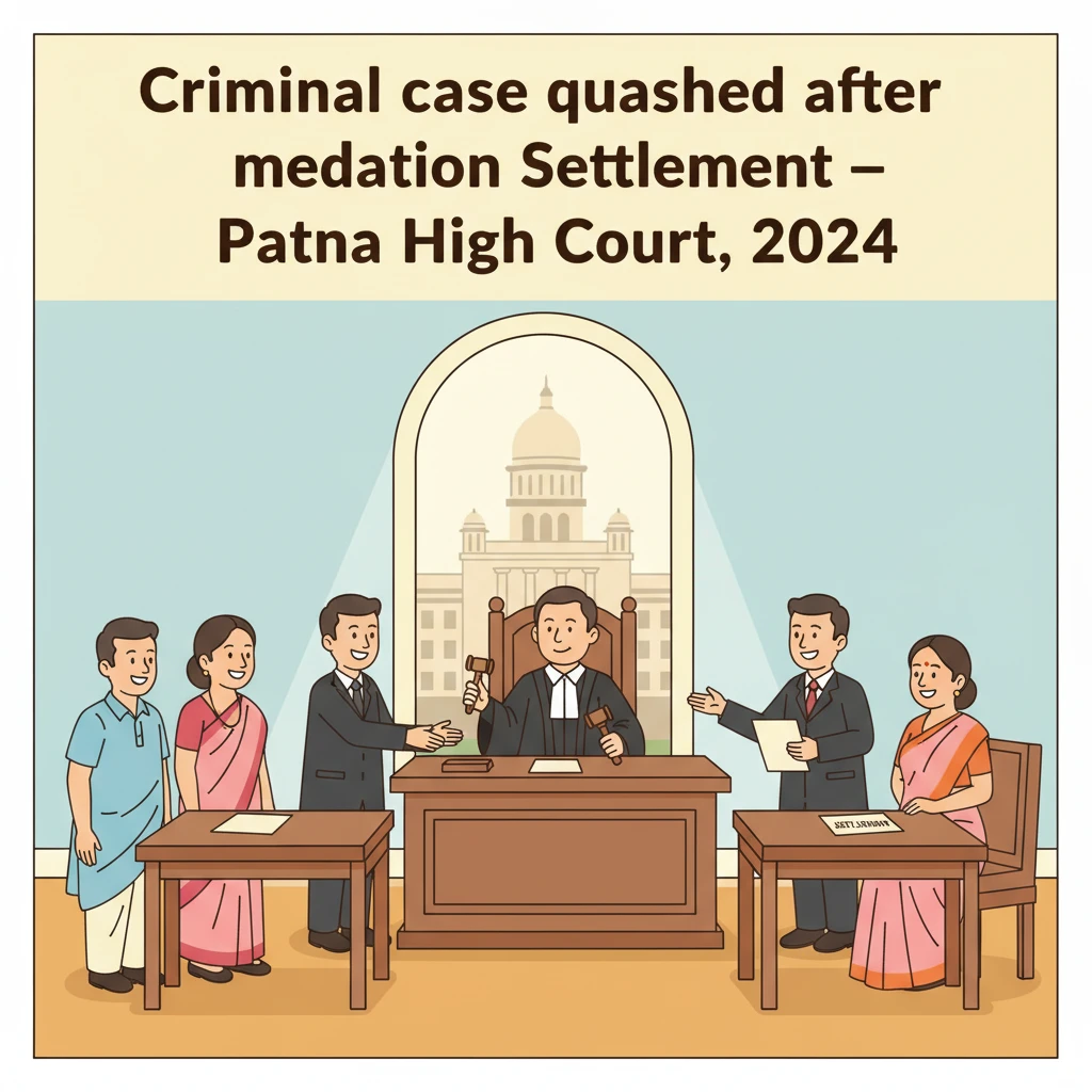 Inside view of Patna High Court building symbolising quashing of a dowry criminal case.