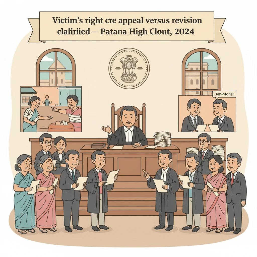 Inside view of a courtroom representing the Patna High Court hearing victim rights cases.