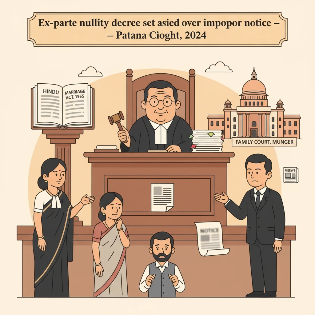 Inside view of a family court hearing symbolising a Patna High Court annulment appeal.