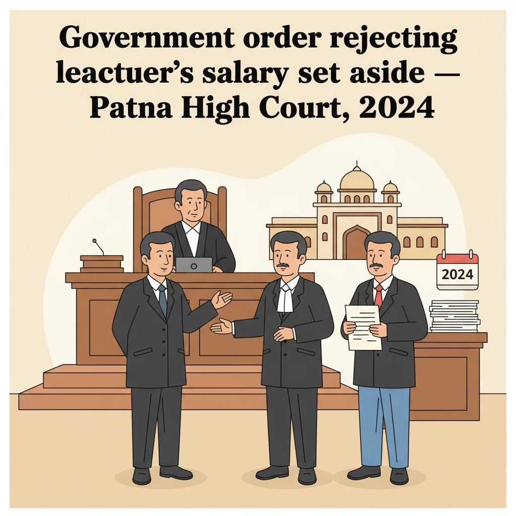 Patna High Court building representing a decision on lecturers’ salary dispute in a minority college.